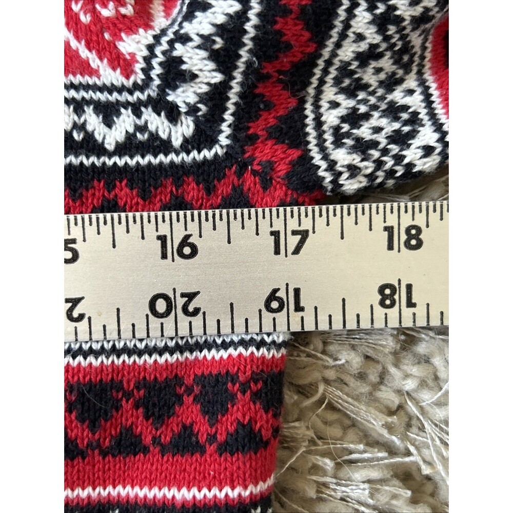 Pendleton Sweater Retro Black/Red/White Knit Cotton Southwestern Aztec Sz M - Picture 9 of 10
